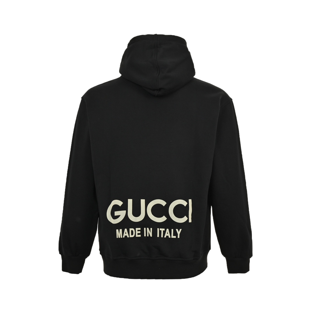 Gucci 24Fw back lettering print hooded sweatshirt