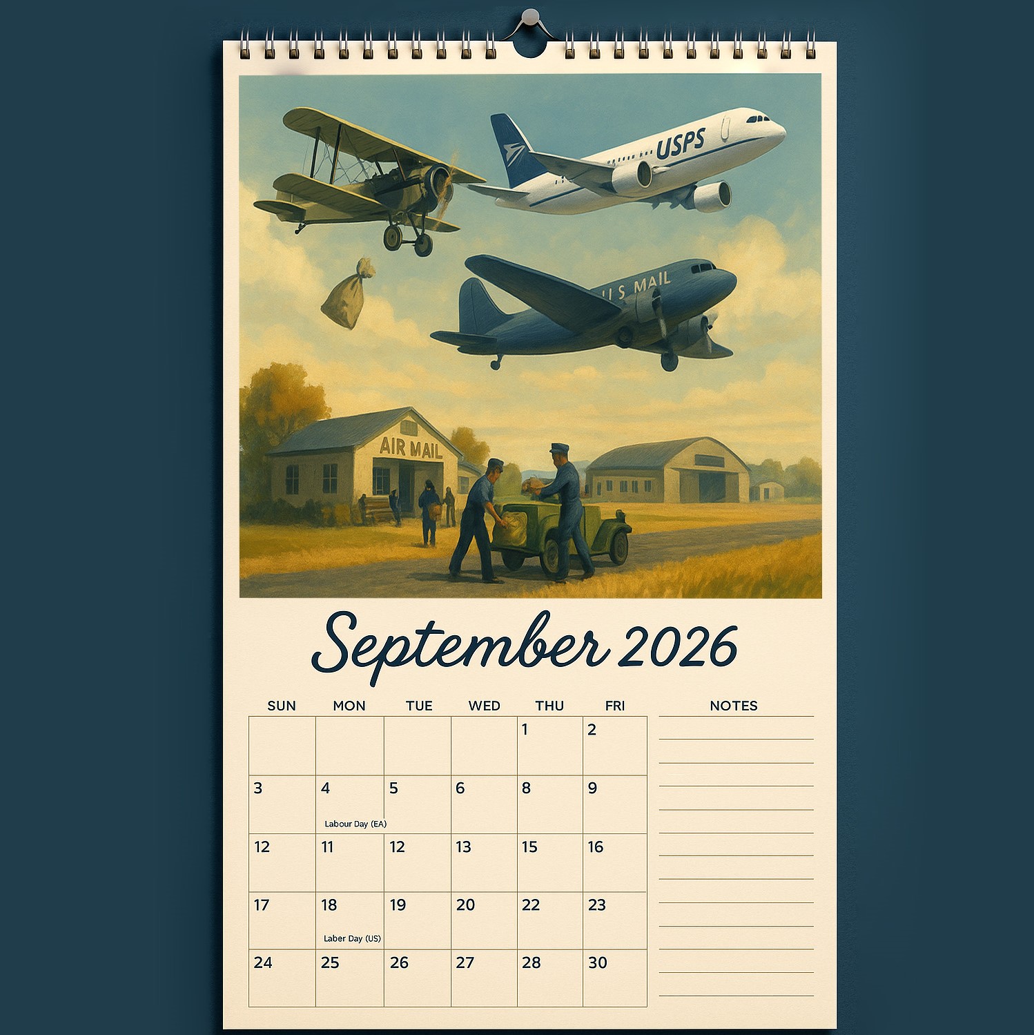 USPS 250th Anniversary 2026 Calendar