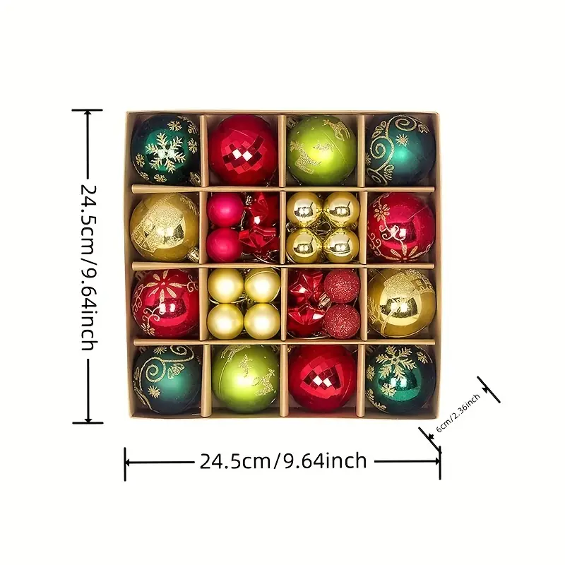 🌲🌲(40-44)Piece Deluxe Shatterproof Christmas Ball Ornaments Set