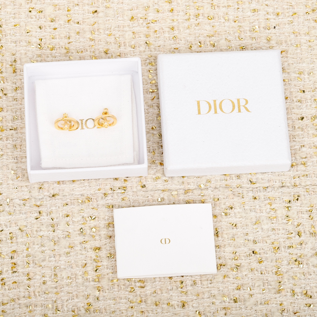 Dior star cd earrings