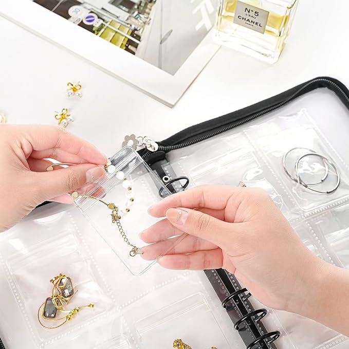 🔥Last Day Promotion-SAVE 50% OFF🔥Transparent Jewelry Storage Book With 60 Portable Anti Tarnish Jewelry Bags