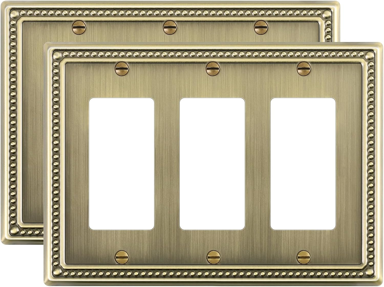 2-Pack Sunken Pearls Heavy Duty Decorative Wall Plate Switch Plate