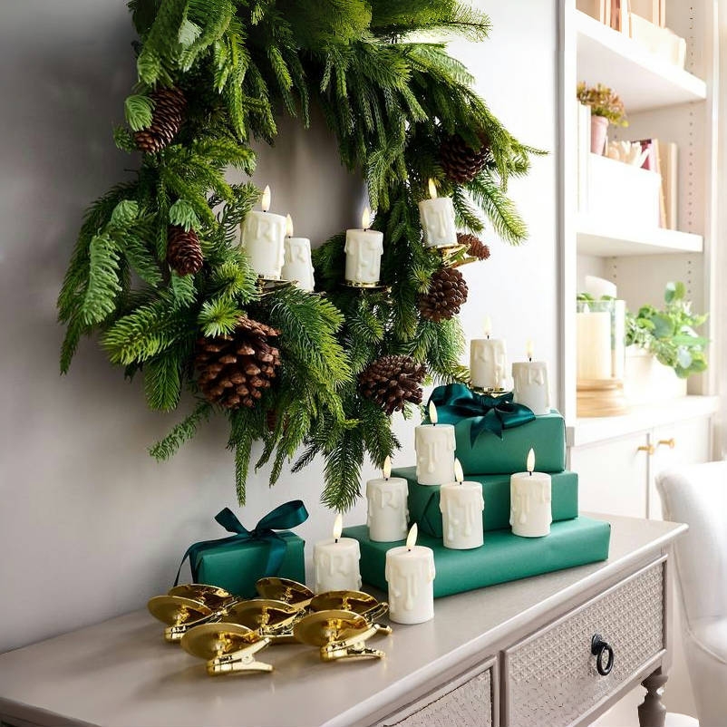 💥ON SALE💥 2-Pack Clip-On Flameless Christmas Tree Candles With Timer