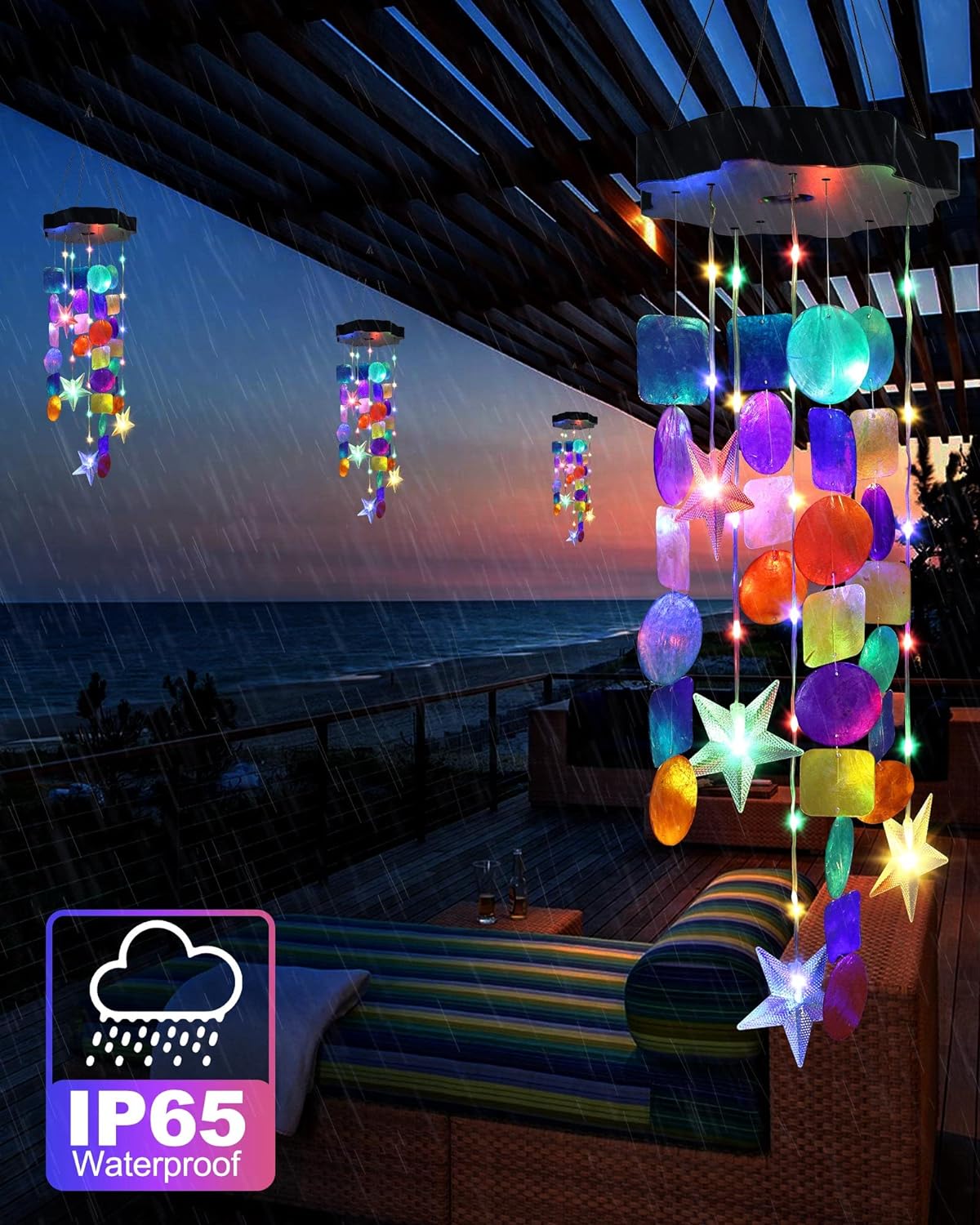 🔥HOT SALE 50% OFF🔥Solar Wind Chimes Colorful Shells Lights