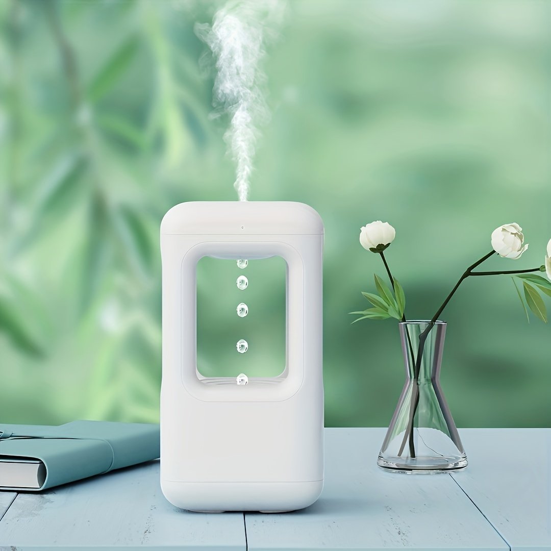 1Pc Anti-Gravity Humidifier With Small Night Light Room Air Humidifier Aromatic Essential Oil Diffuser Drop Humidifier For Bedroom Schools