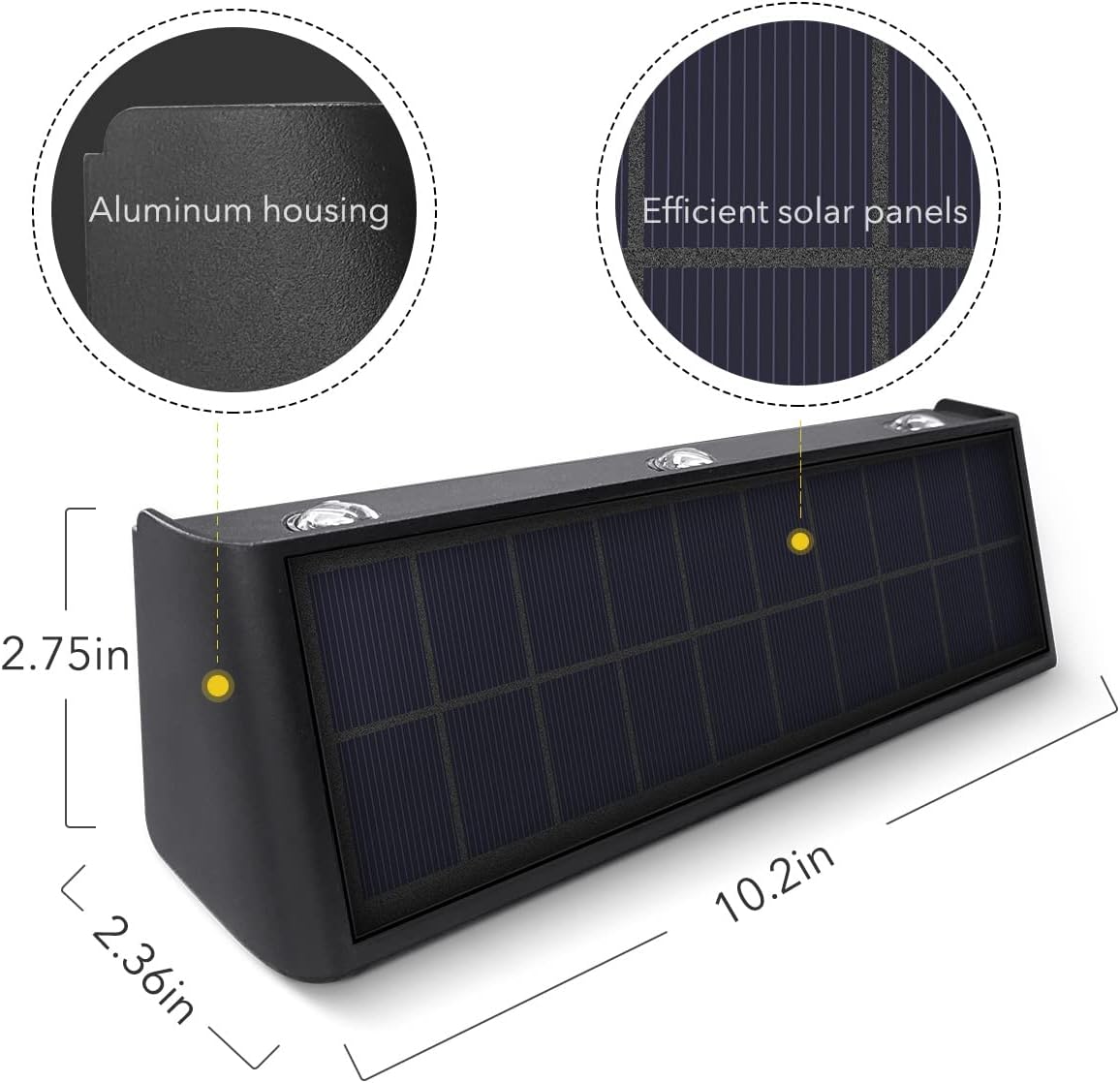 🔥ON SALE - 70% OFF🔥Solar Lights 3000K Aluminum Waterproof Dusk to Dawn Lighting Wall