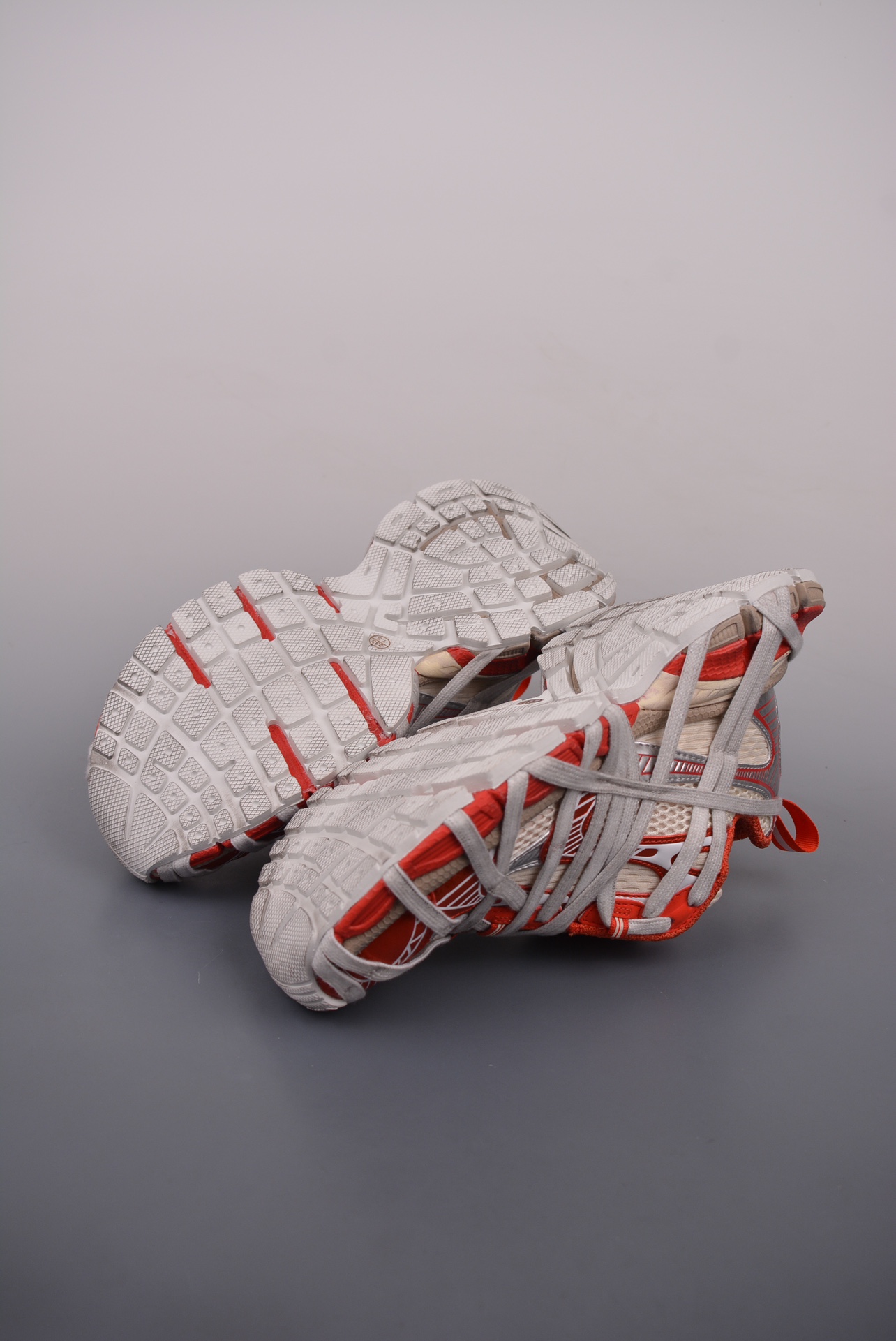 Balenciaga new 3XL lace-up trendy running shoes orange