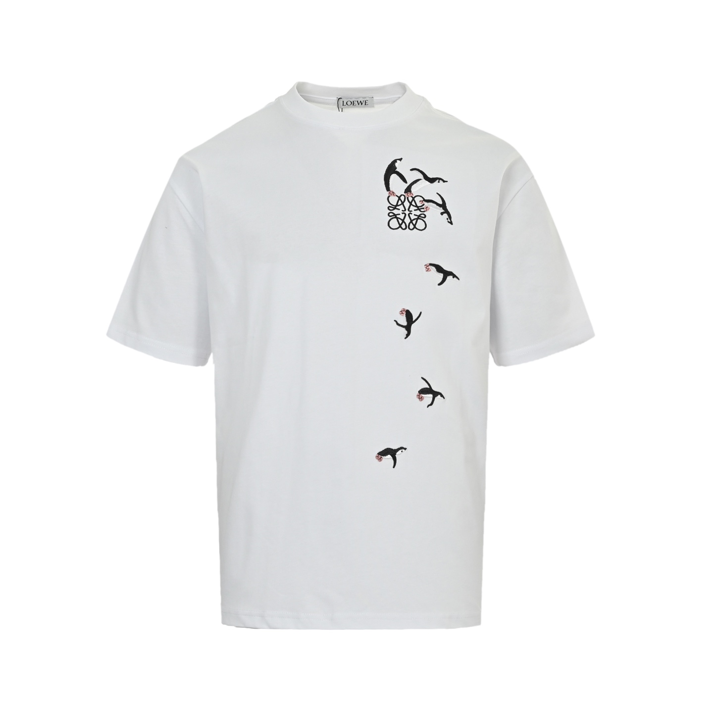 Loewe 25ss penguin embroidered short sleeve