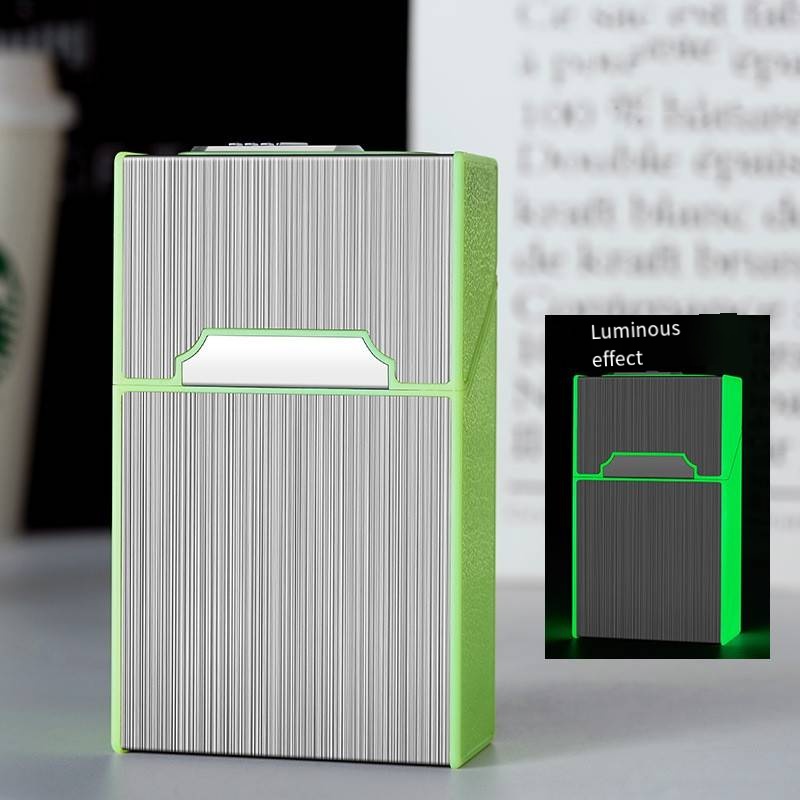 (🔥Last Day Promotion-SAVE 65% OFF) -2 in 1 Rechargeable Flame-Less Windproof Glowing Electric Lighter Cigarette Case-BUY 2 GET 10% OFF & FREE SHIPPING