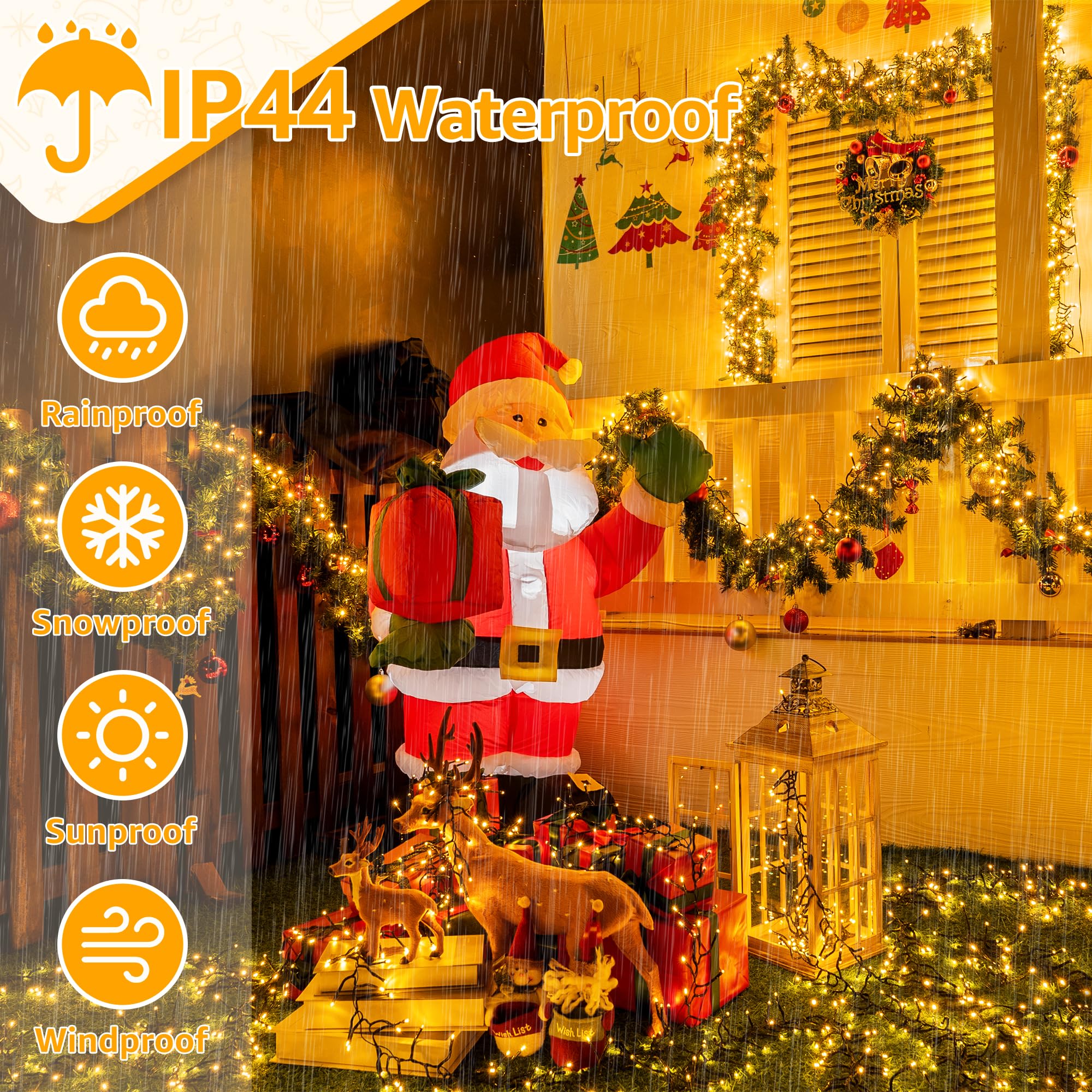 540 LED 35.4 ft Christmas String Lights with Remote