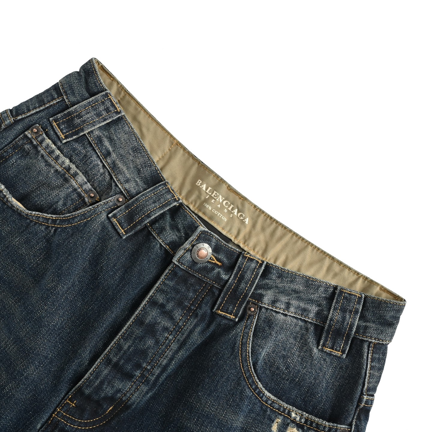 Balenciaga 25Fw side lettering embroidered jeans