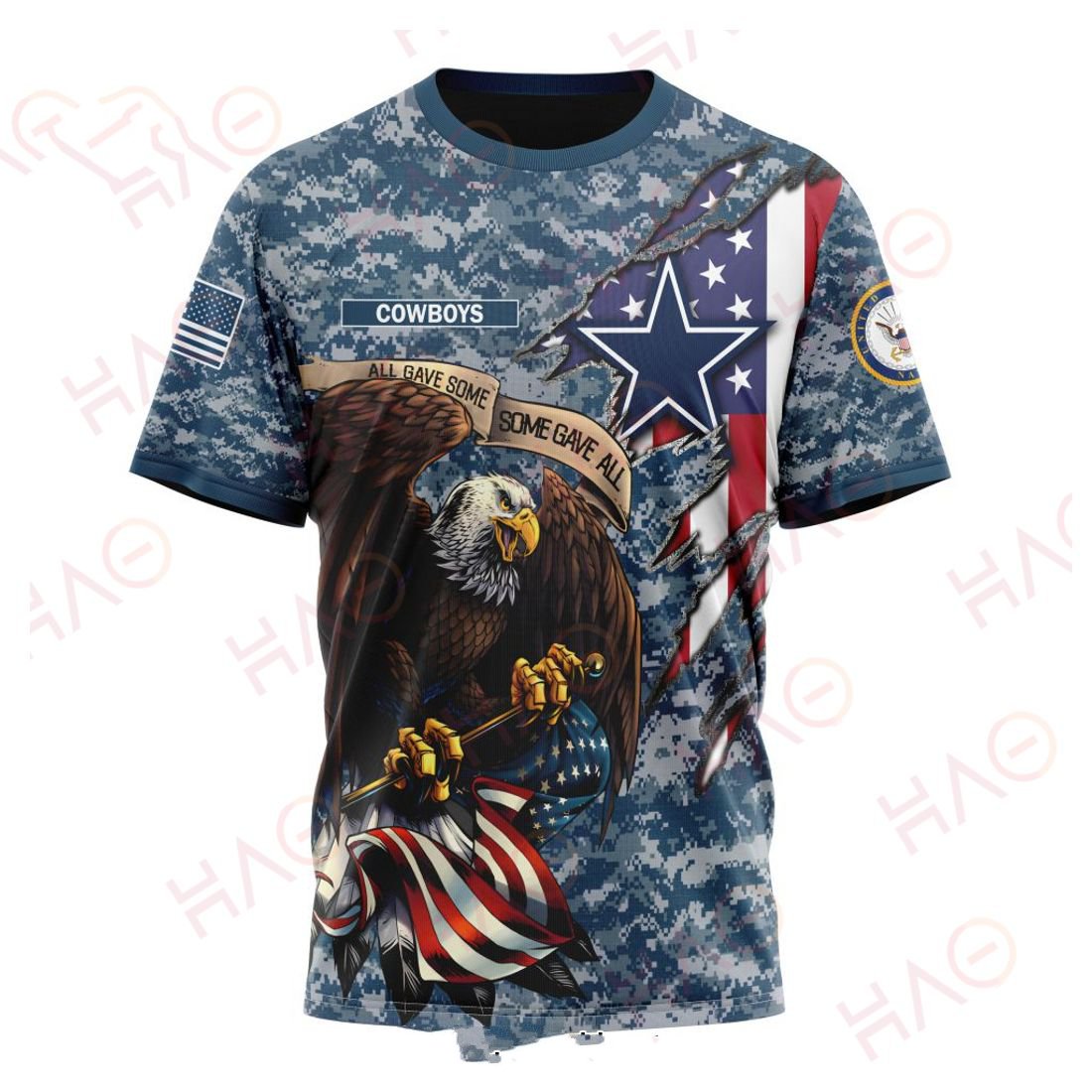 DALLAS COWBOYS 3D HOODIE US NAVY VETERANS