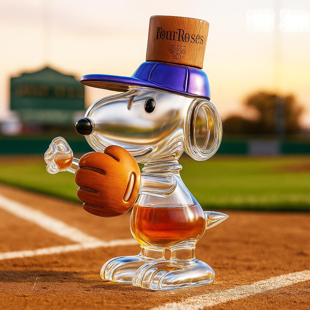 SNP & Baseball Player Whisky Art Bottle