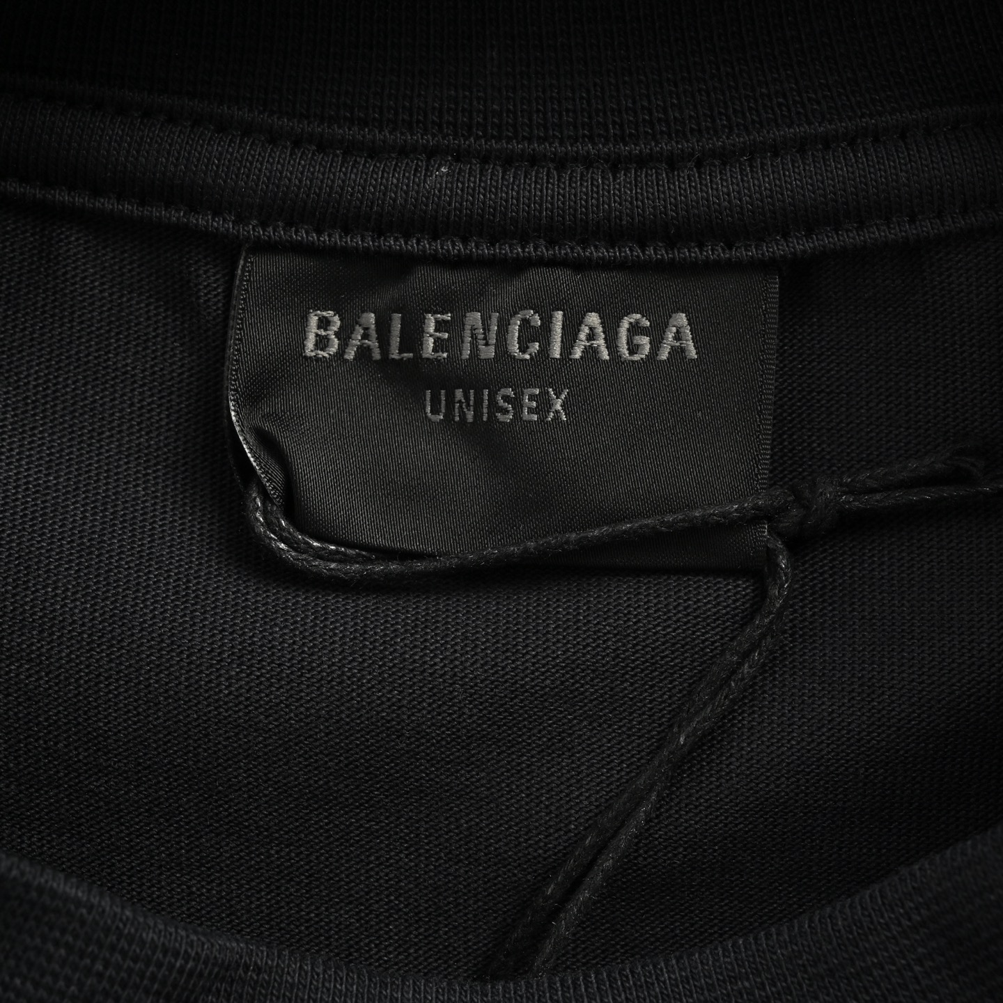 Balenciaga 25ss red tape print short-sleeve shirt