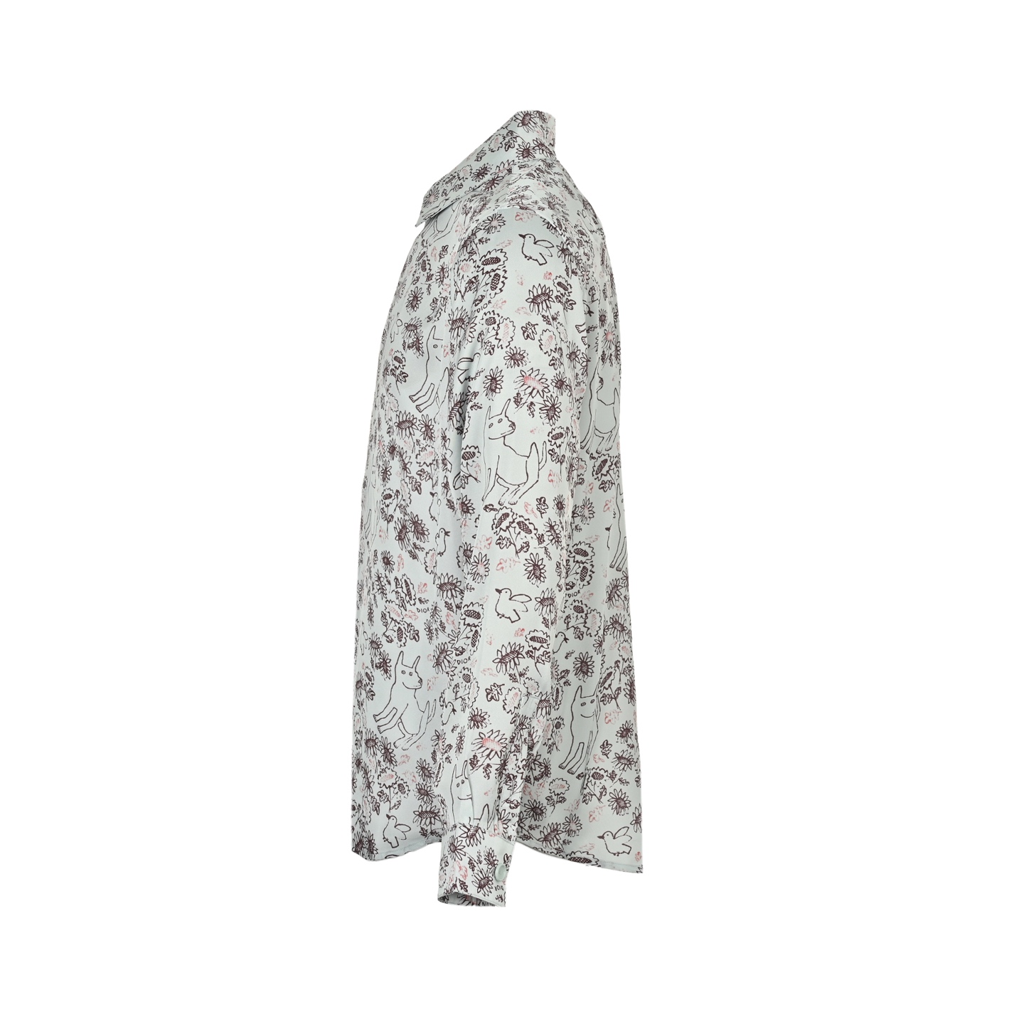 Dior 25ss floral and bird print shirt
