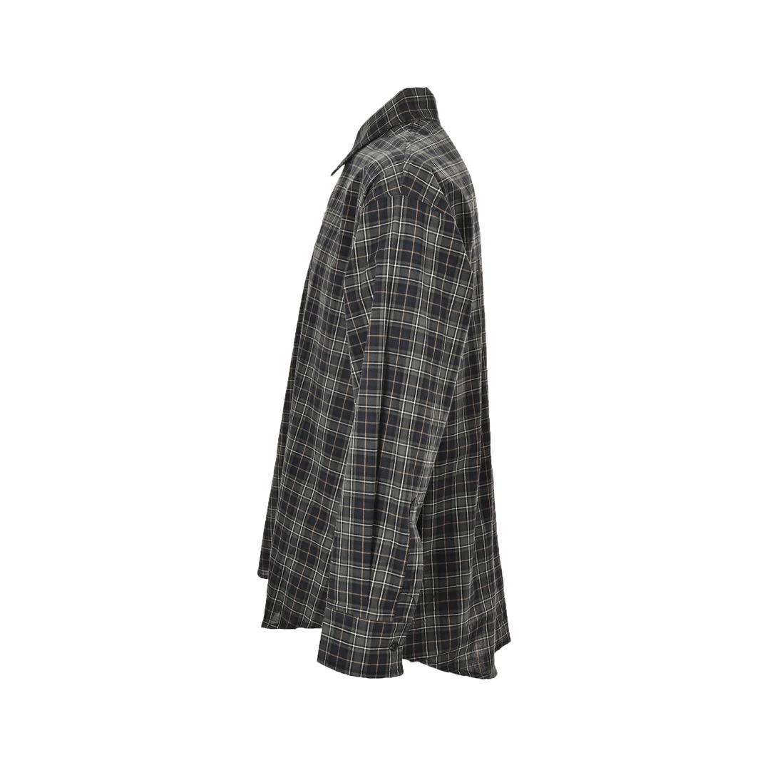 Balenciaga 24ss green plaid shirt