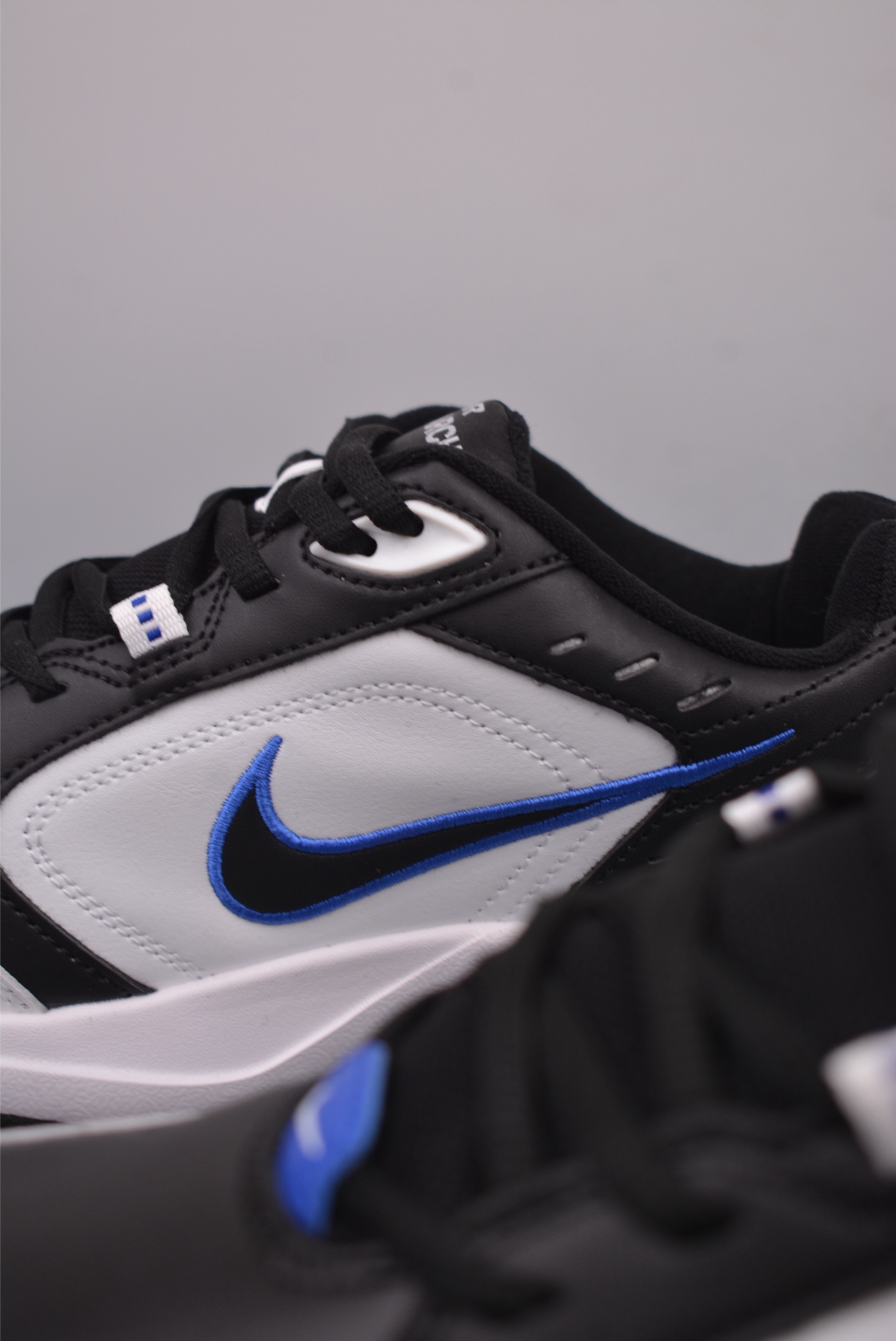 Nike Air Monarch IV Leather White Black Royal Blue 415445-002