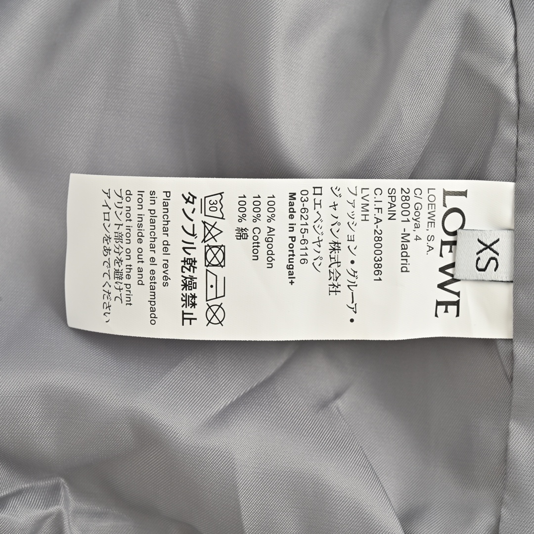 Loewe 24Fw chest embroidered logo bomber jacket