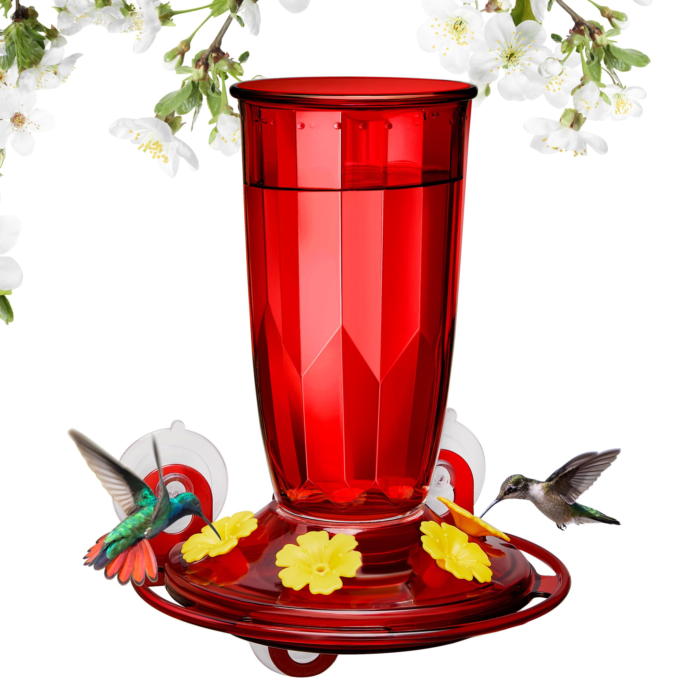 🔥On Sale🔥Window & Wall Mounted Hummingbird Feeder 🐦🌸 16 Oz Leak Proof & 4 Bee Proof Feeding Ports