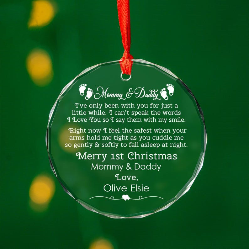 Our First Christmas as Mommy and Daddy Ornament