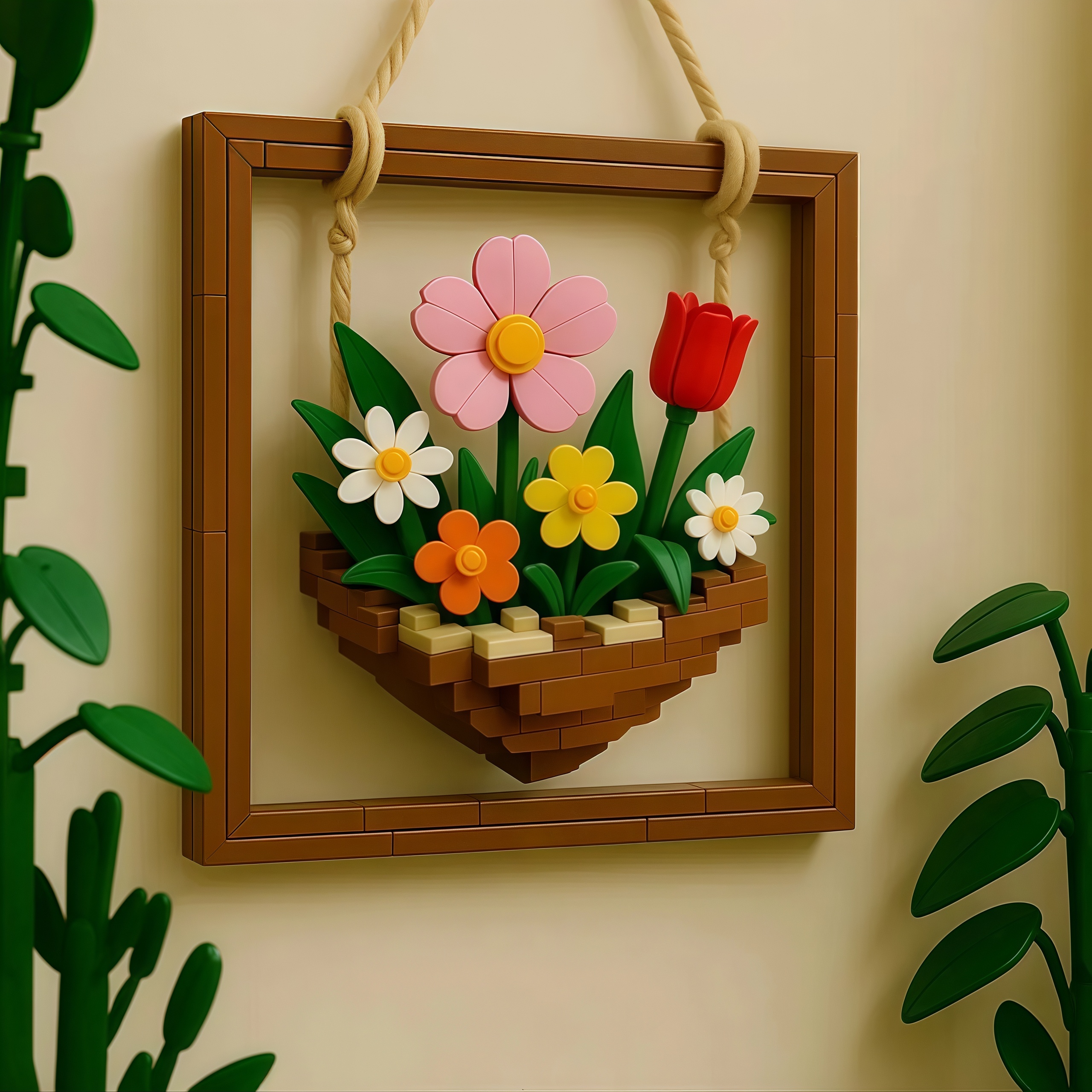 DIY Brick Garden Wall Art