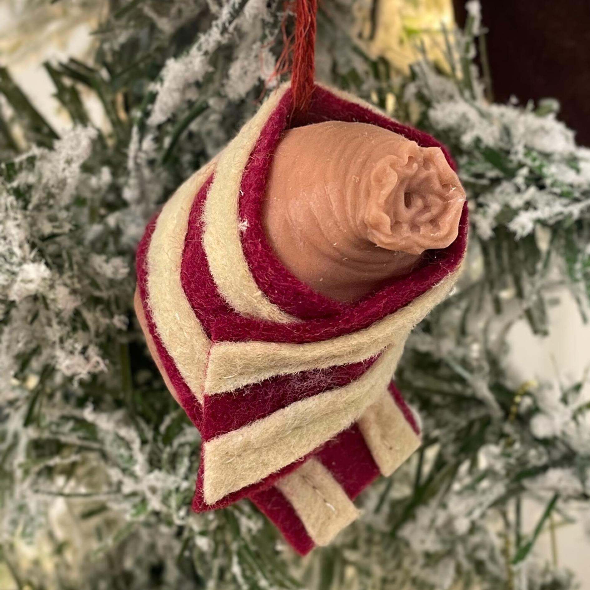 Piggy in a Blanket - Hanging Christmas Decoration