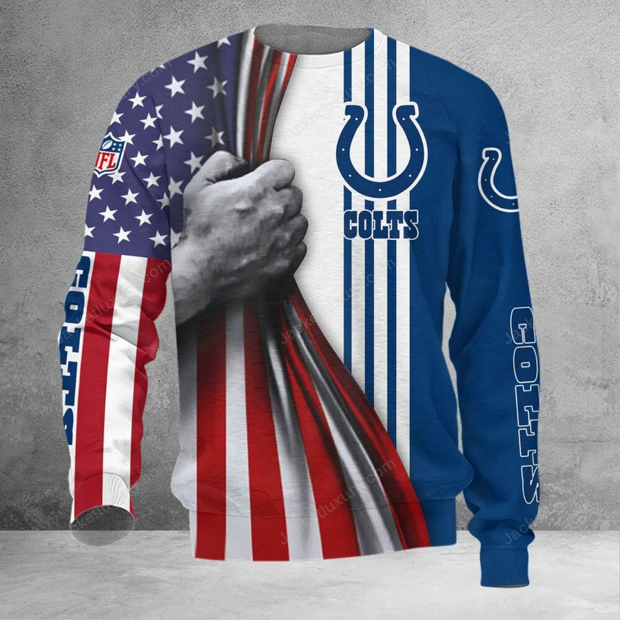 INDIANAPOLIS COLTS 3D HOODIE SKULL0804