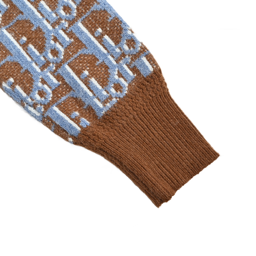 Dior 24Fw monogram jacquard crew neck sweater