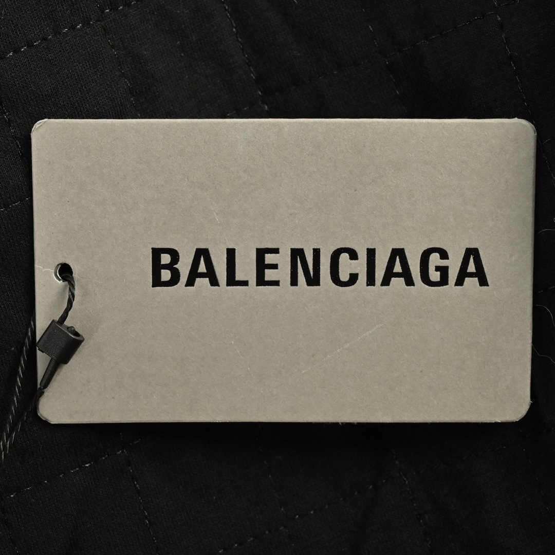 Balenciaga 24Fw parka zip-up hooded leather jacket