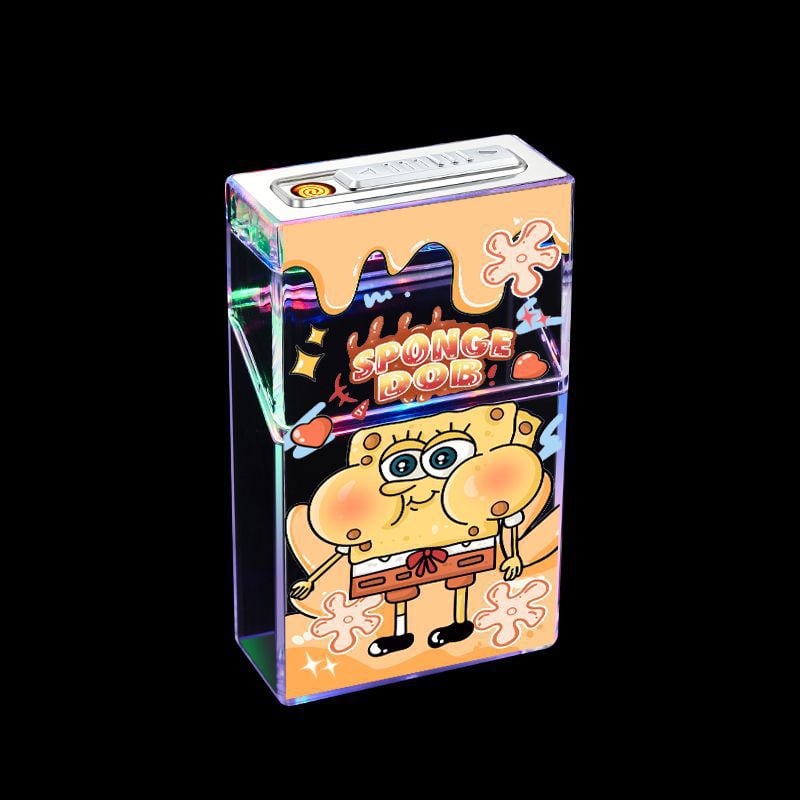 Cute cartoon lighter case with igniter device 20Pcs Ordinary Lighter Case with flashing