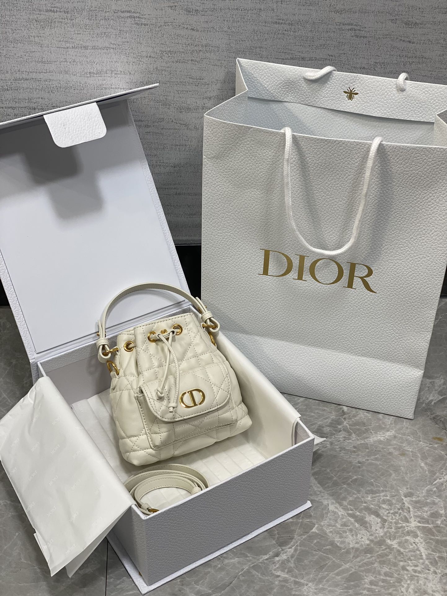 Dior micro Caro bucket bag
