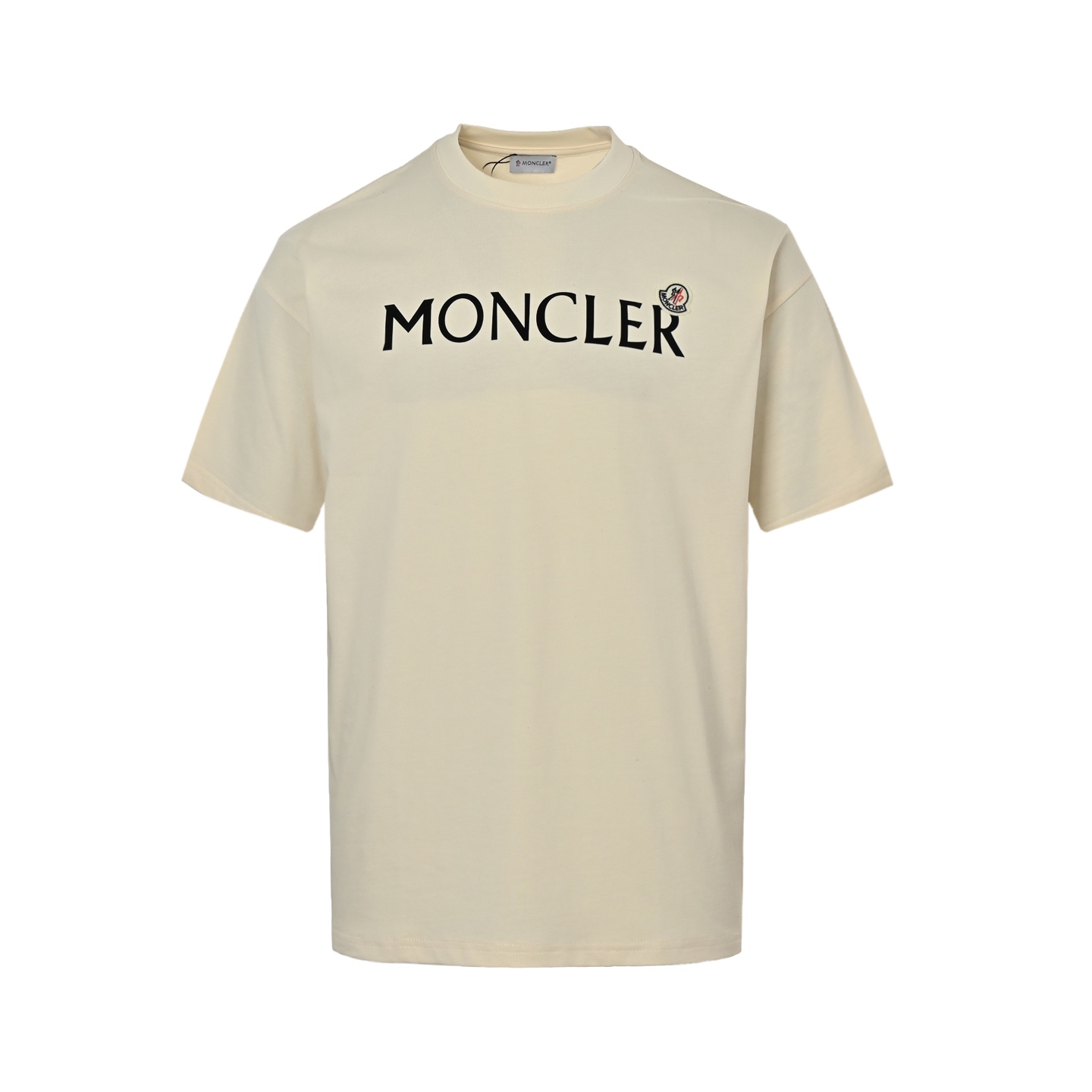 Moncler classic flocked letter logo print short sleeves