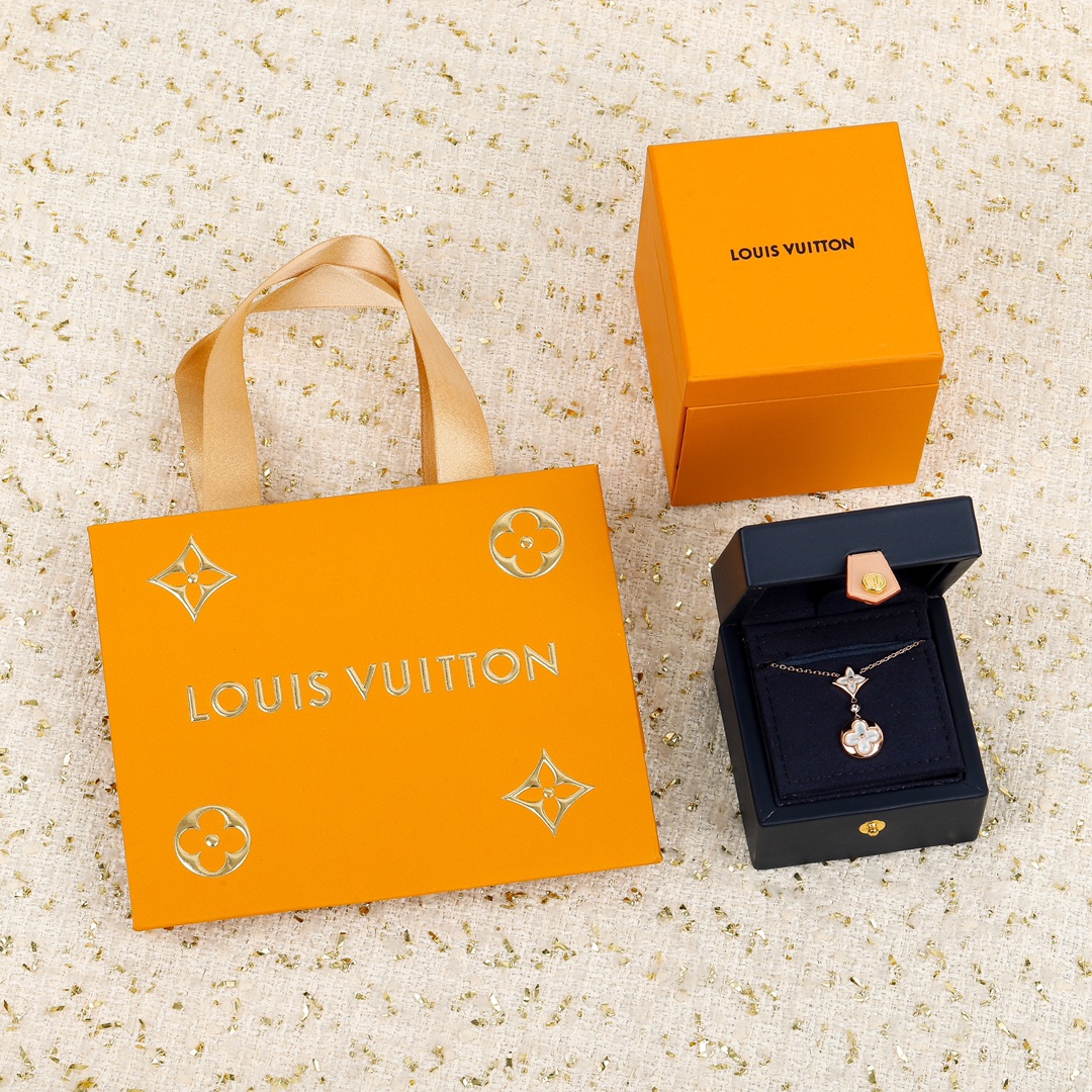 Louis Vuitton COLOR BLOSSOM BB Gold Agate Necklace