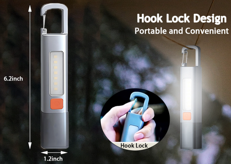 (3PCS/SET) Rechargeable LED Flashlights,20,000 Lumens with 3 Modes & Hook and Zoomable & Waterproof 2-in-1 Flash Light and Side Light