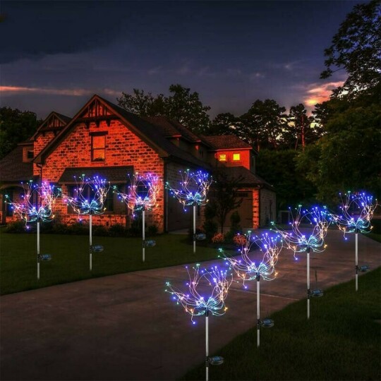 ( Last Day Promotions - 50% OFF)🔥Waterproof  Solar Garden Fireworks Lamp