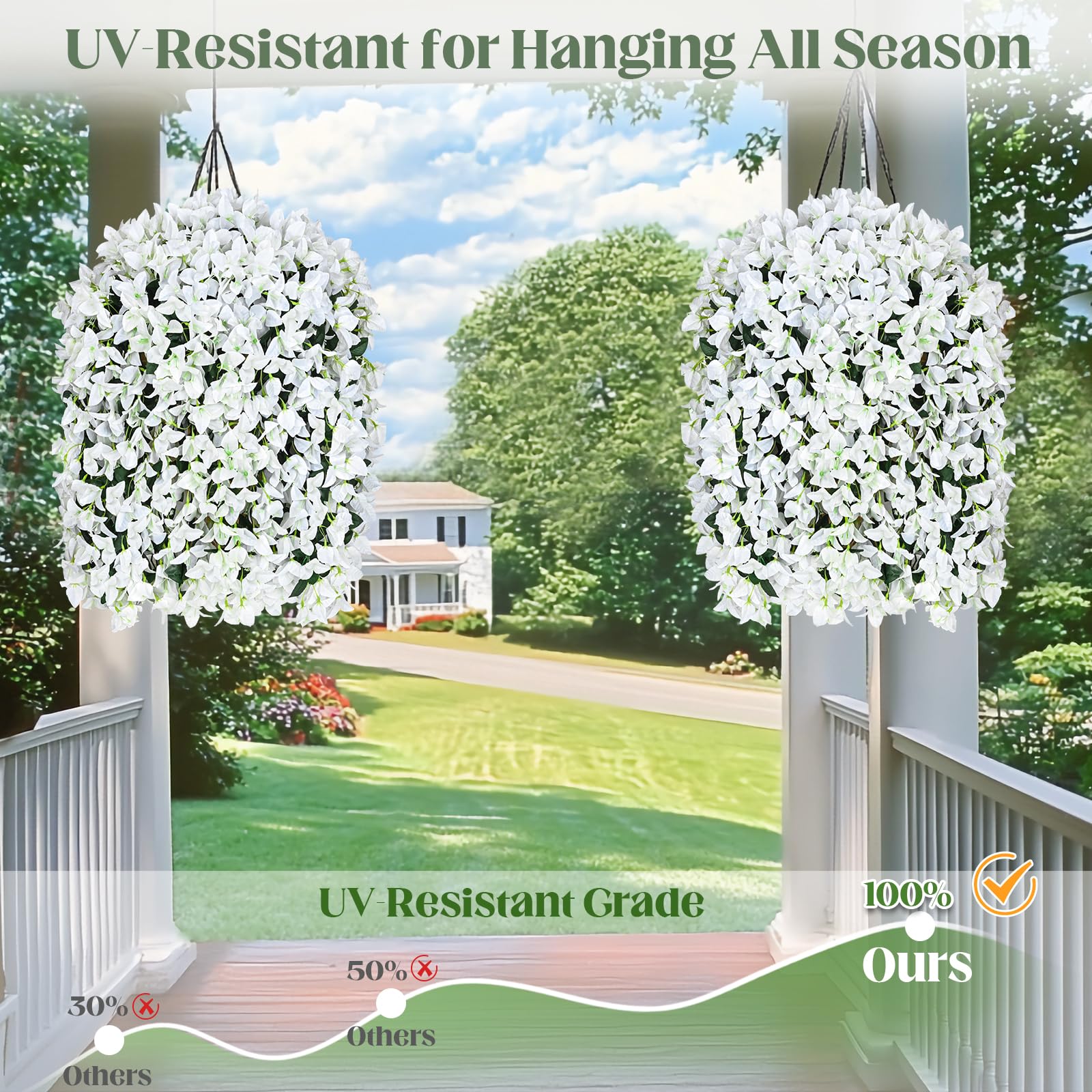 🔥ON SALE - 45% OFF🔥Realistic Faux Silk Bougainvillea Flowers, - UV resistant, Waterproof, Windproof