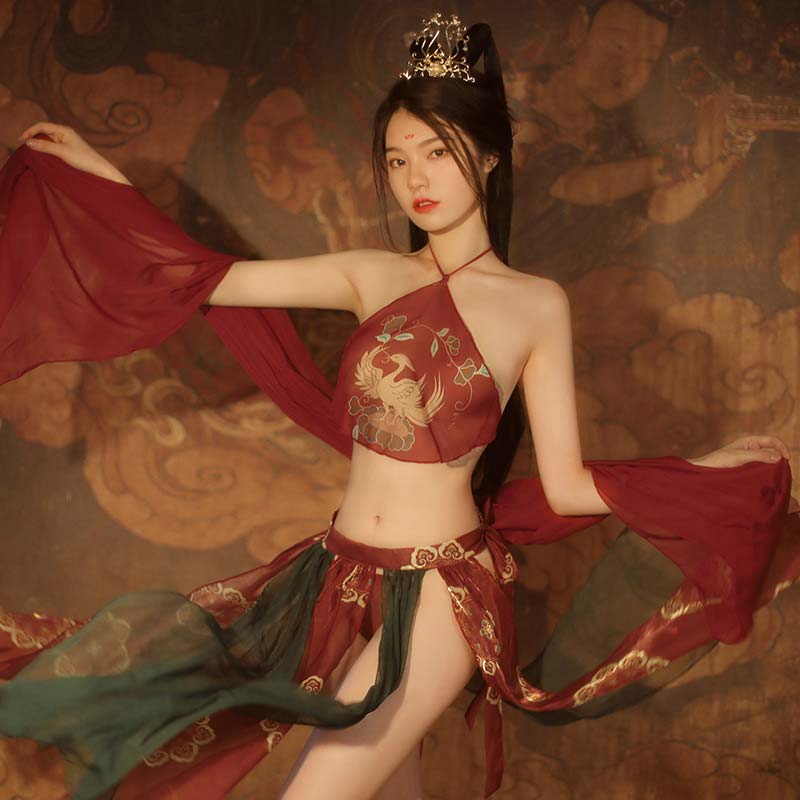 Han Costume Phoenix Flower Lingerie Dress Set