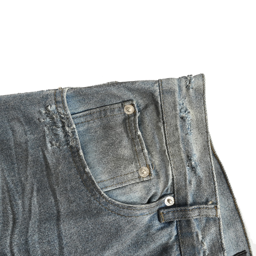 Balenciaga Hidden Dye Dirty Ripped Jeans