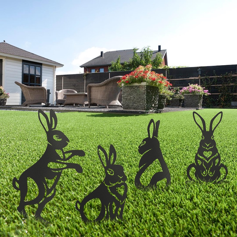 🔥Last Day 50% OFF🔥Garden Metal Rabbit Yard Art🐇Buy 2 Save 10% Off & Free Shipping