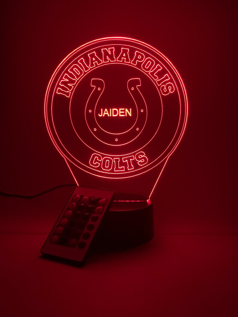 INDIANAPOLIS COLTS 3D LAMP PERSONALIZED