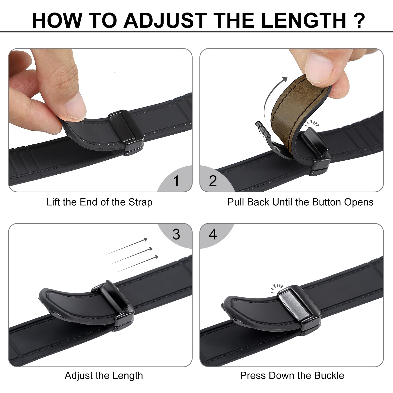 Magnetic Leather Bands Compatible with Apple Watch
