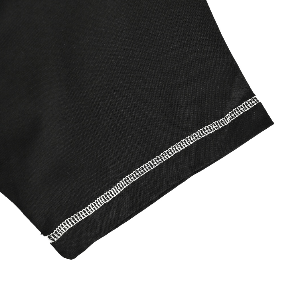 Louis Vuitton 24ss stitching script embroidered lettering short sleeves