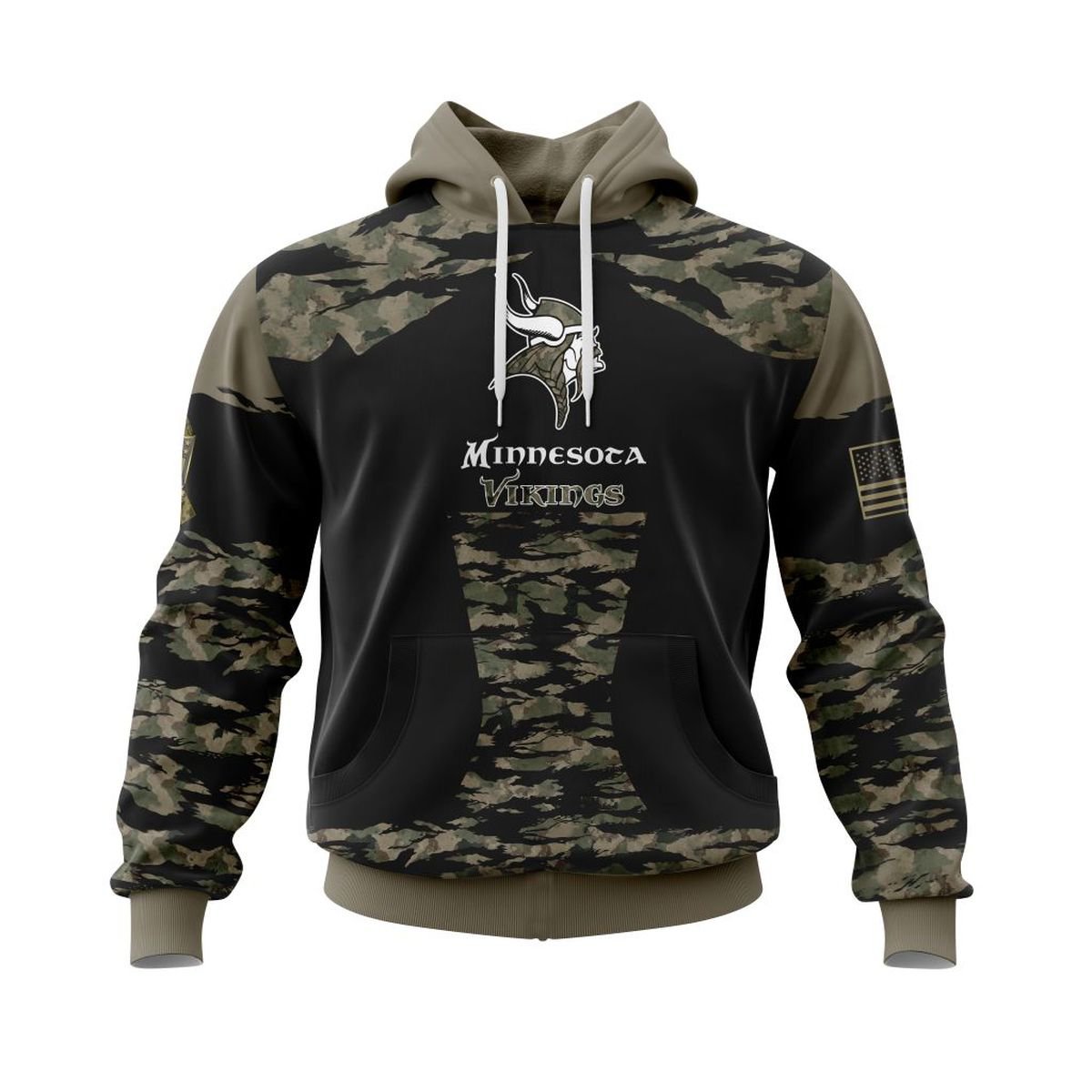 MINNESOTA VIKINGS 3D HOODIE FLAG107