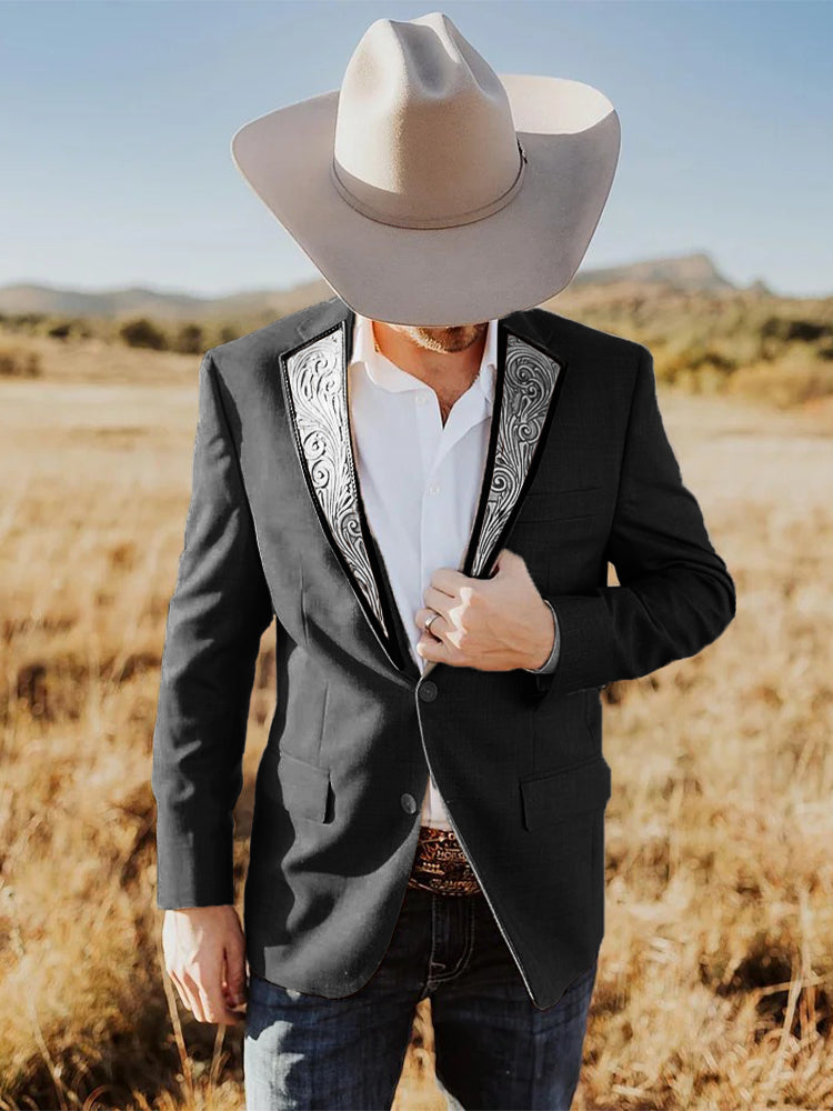 Men's Vintage Western Style Suit Jacket