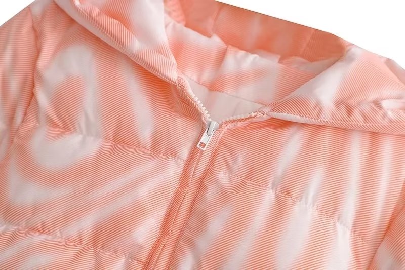 Autumn Women Clothing Printing Hooded Cotton Coat