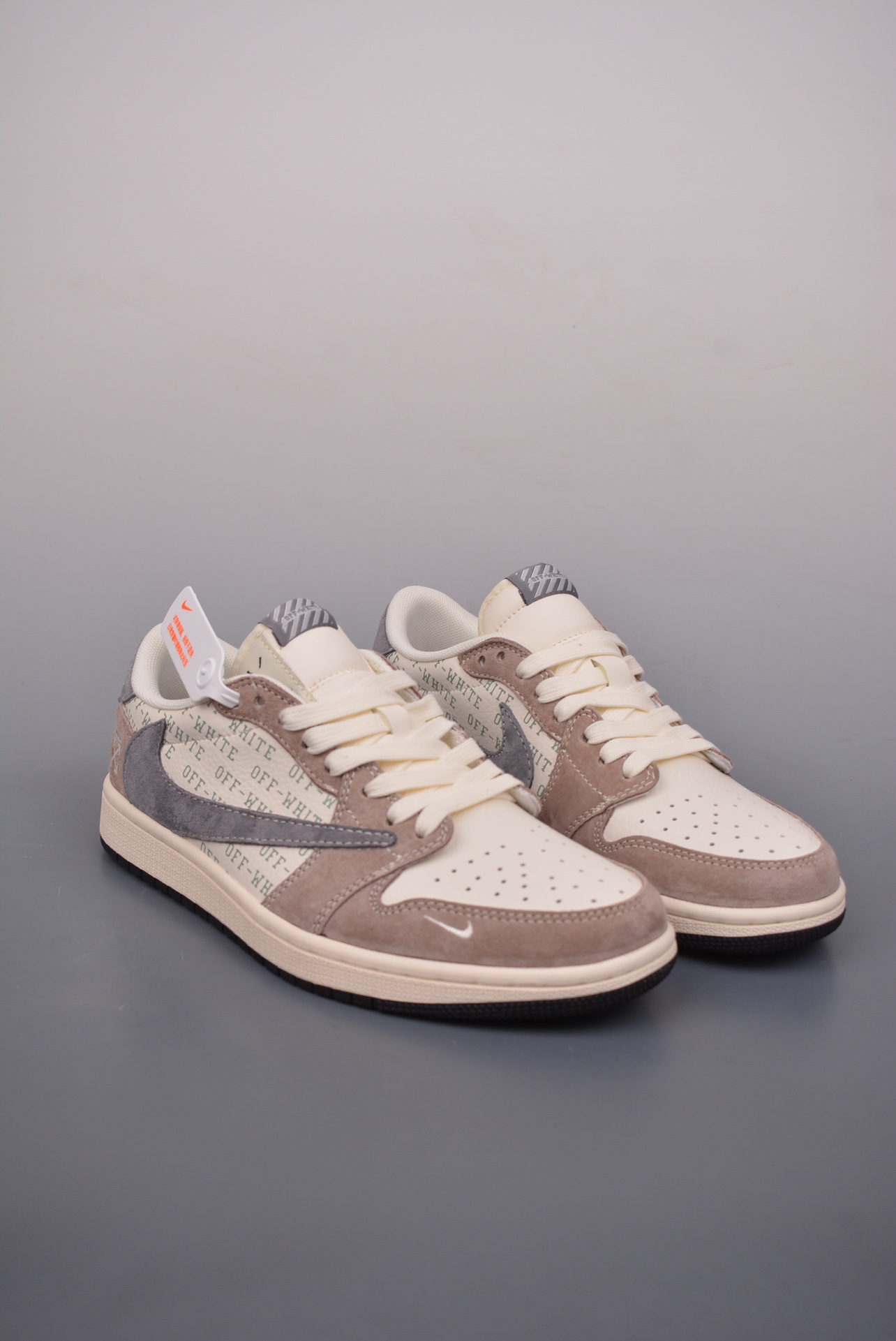 Travis Scott x Off-White x Nike Air Jordan 1 Low OG SP Khaki Beige SJ2068-109