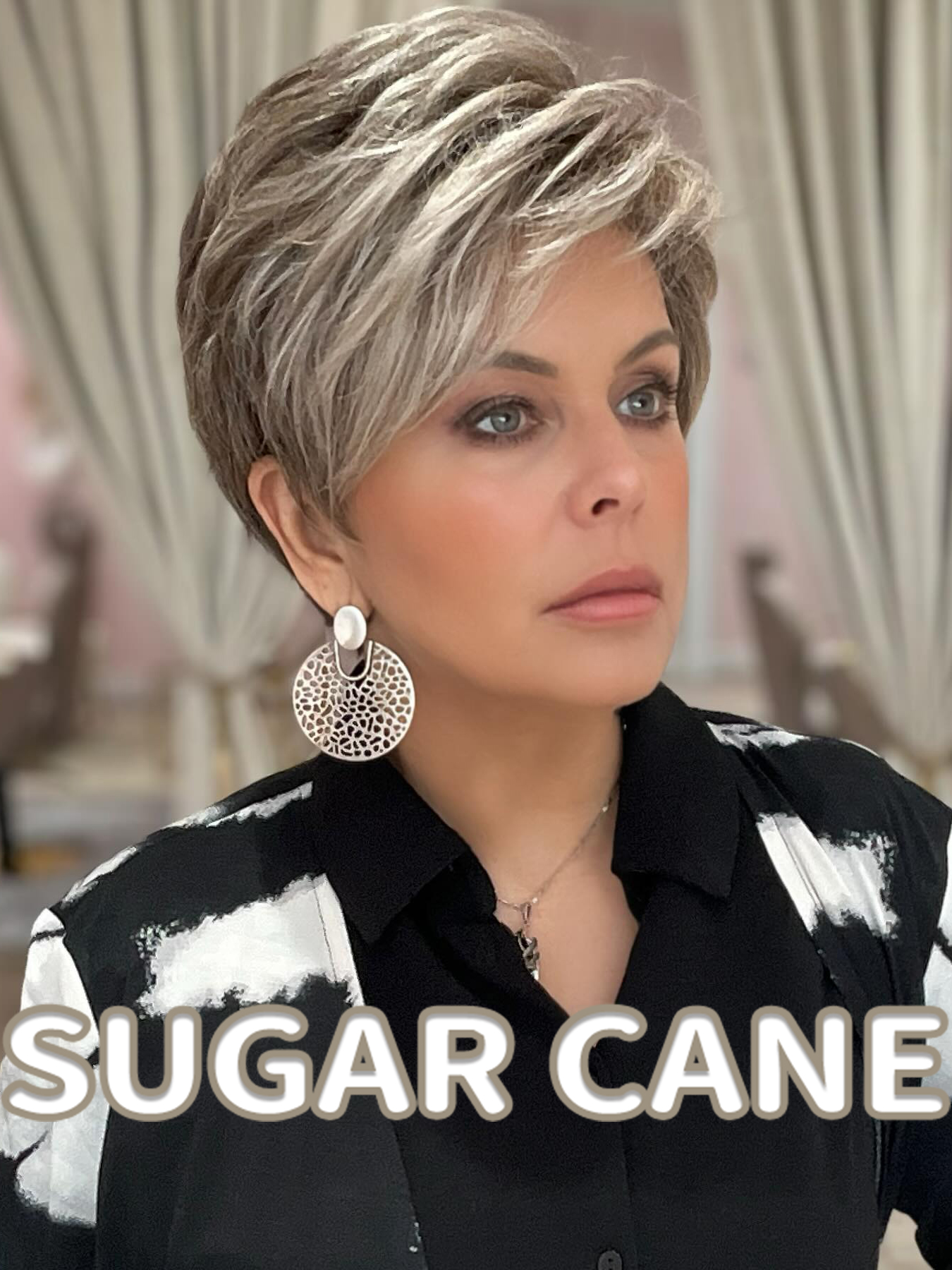 Sleek Short Bob Wig With Side-Swept Bangs