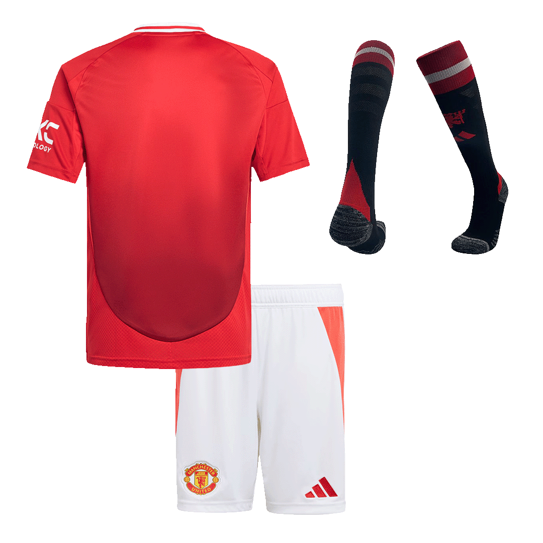 Manchester United Kids Football Jersey Kit (Shirt+Shorts+Socks) 2024/25