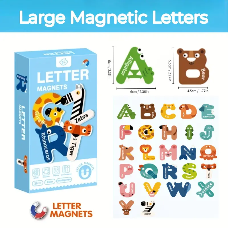 👍Last Day Promotion 50% OFF 💥 Animal-shaped Magnetic Alphabet ✨ BUY 2 FREE SHIPPING