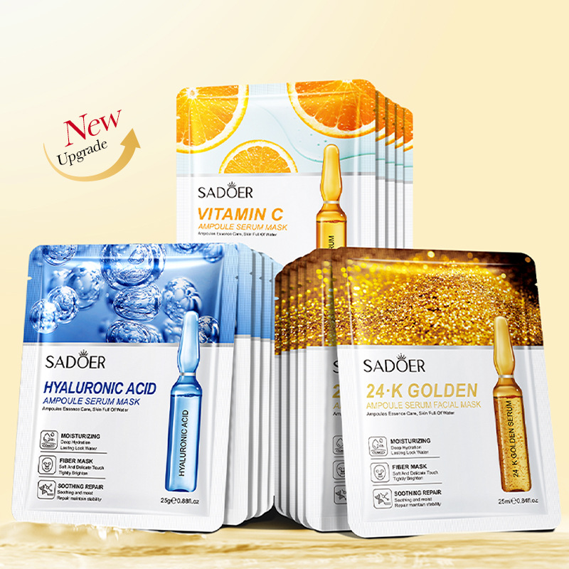 Essence mask hyaluronic acid hydrating vitamin C moisturizing essence mask skin feels crystal clear